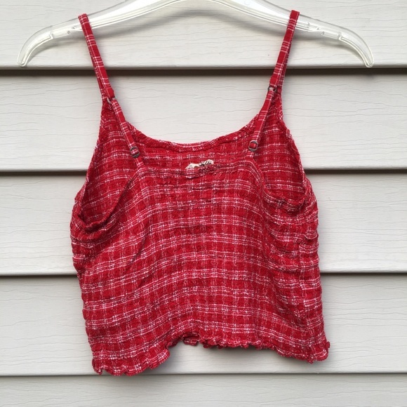 Hollister Red & white Crop Top Sz Large - Picture 3 of 10